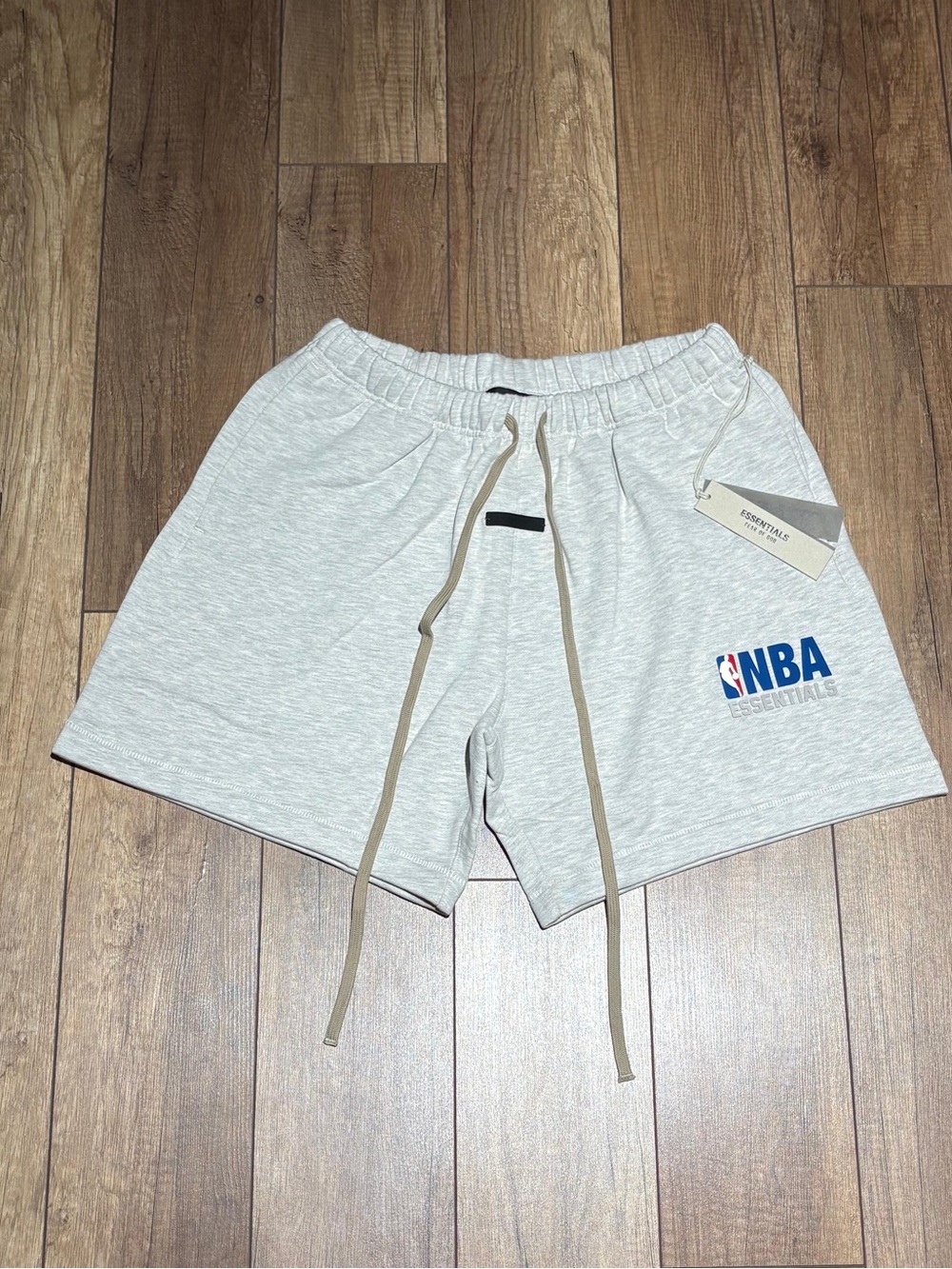 Essentials NBA Light Heather Gray Shorts Brand New Mens Medium